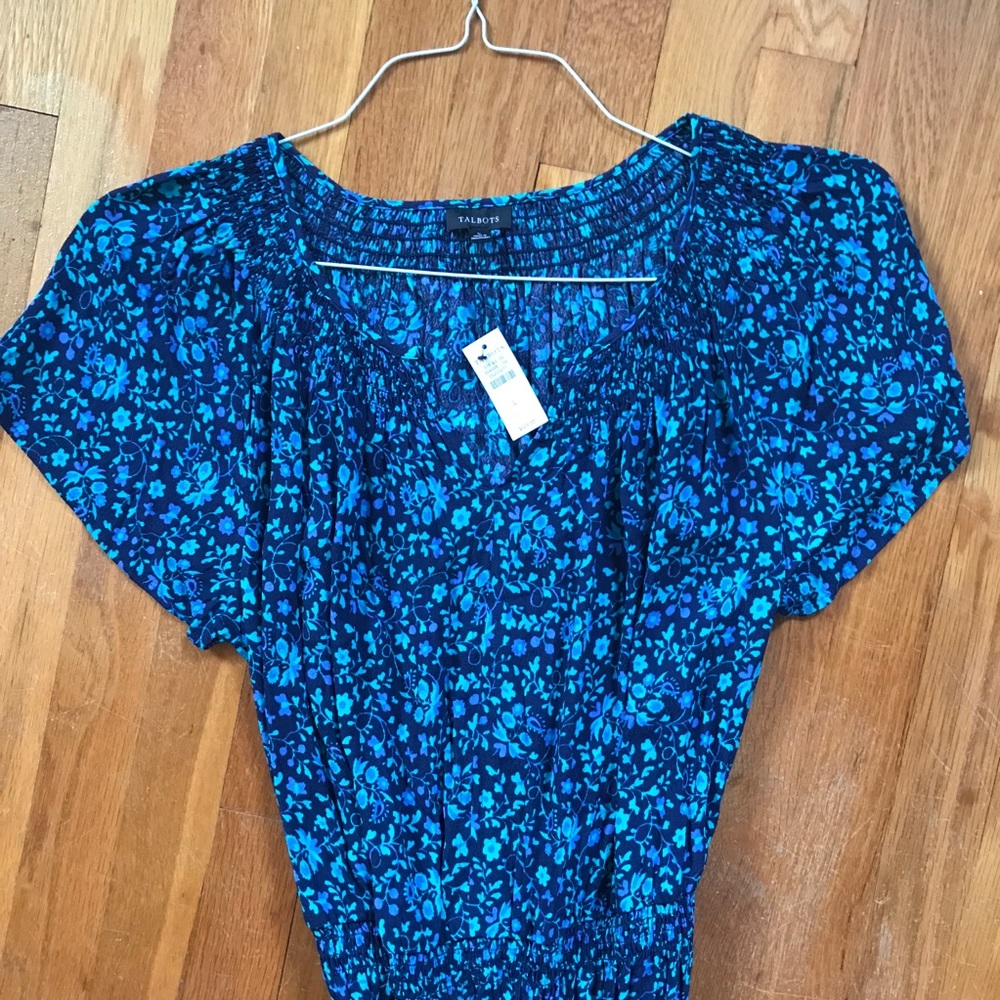 NWT Talbots Size L Floral Viscose Dress